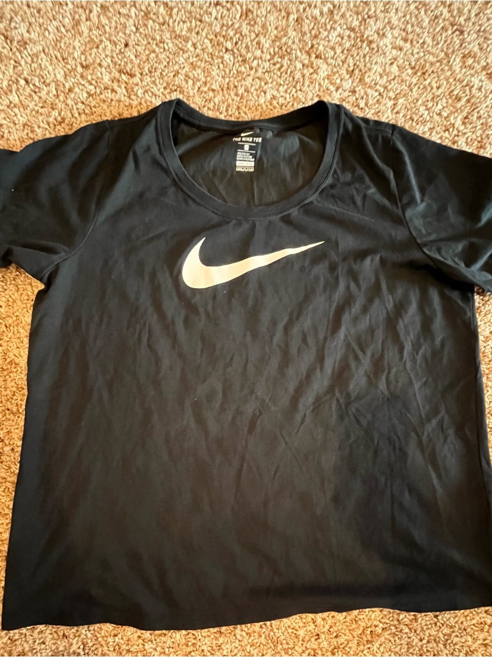 Nike Black Short Sleeve Tee with white Swoosh- women’s size 1X